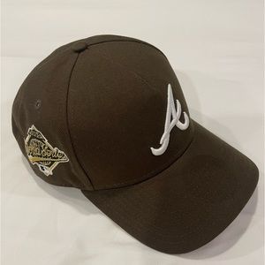 New Era A-Frame Snapback Atlanta Braves w/ Red Underbrim & World Series Patch